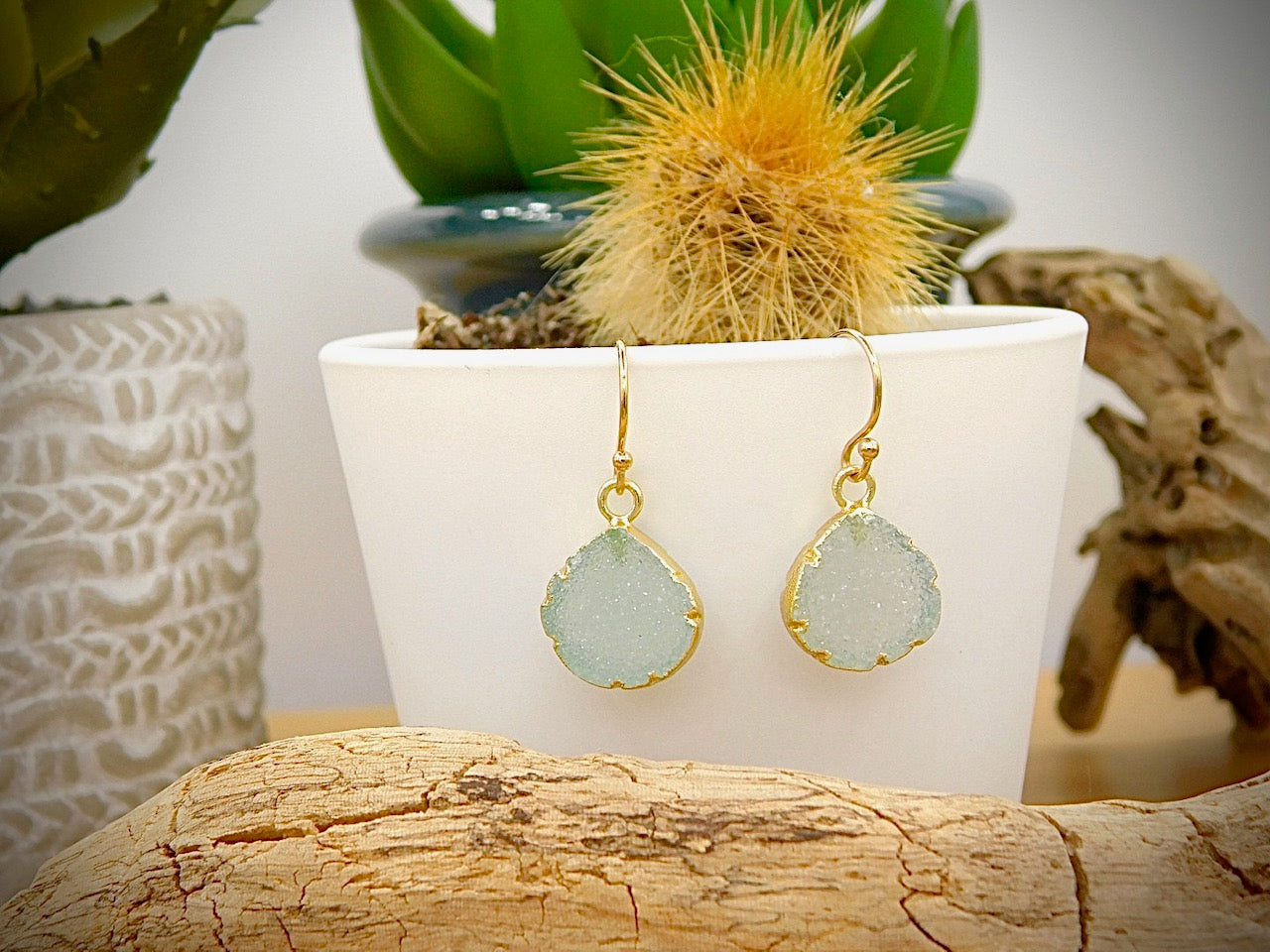 The Blue Druzy Earrings