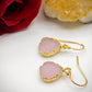 The Pink Druzy Earrings