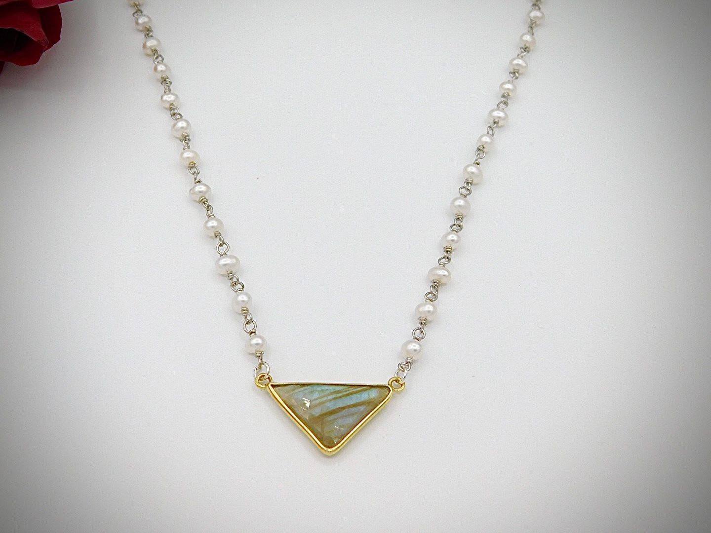 Joy Labradorite and Pearl Necklace