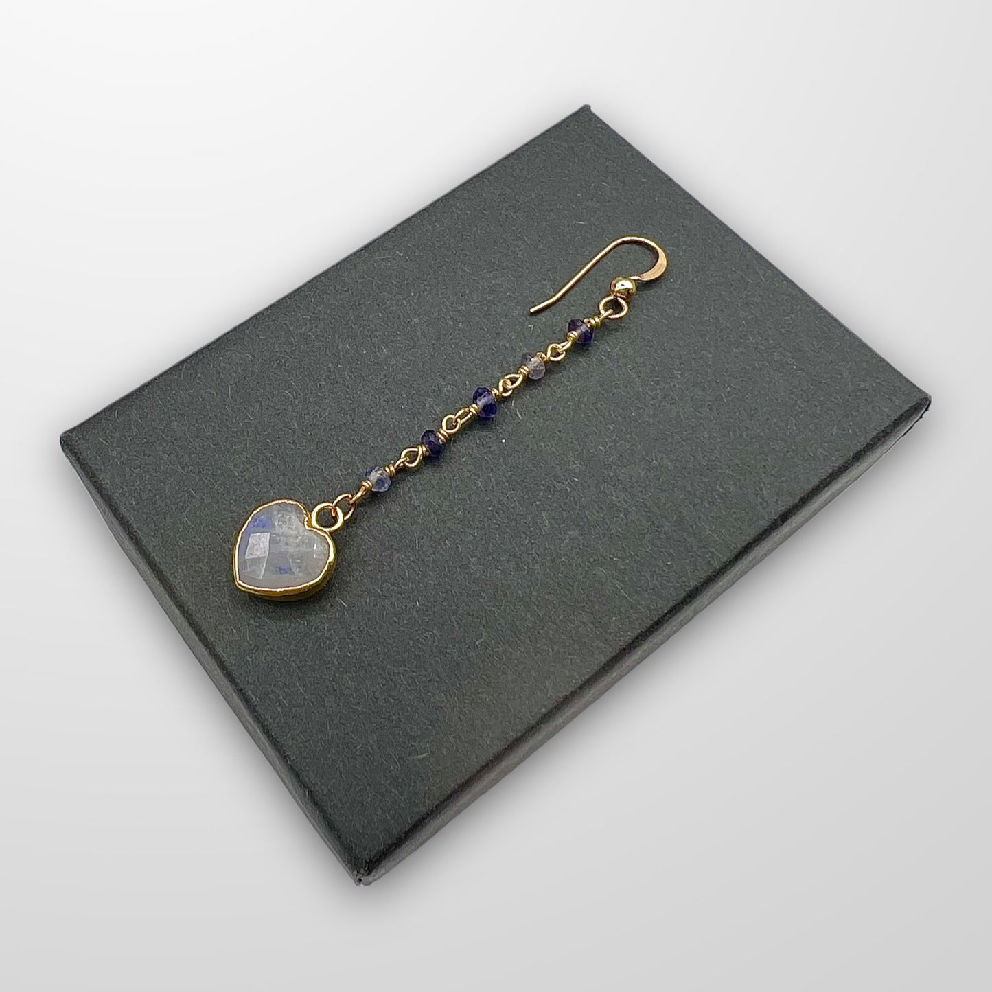 Moonstone Heart Earrings